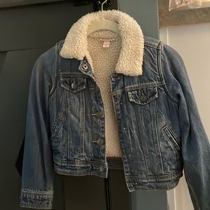 Cat & Jack Jean Jacket size small with Sherpa lining